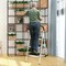 3-Step Space-Saving Foldable Ladder with Safety Rail and Wide Pedals Ideal for Home and Office